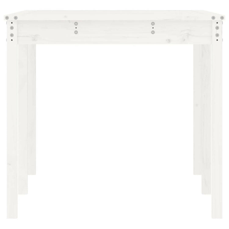 Gartentisch Weiß 159,5X82,5X76 Cm Massivholz Kiefer Weiße Kiefer 159.5 x 82.5 x 76 cm